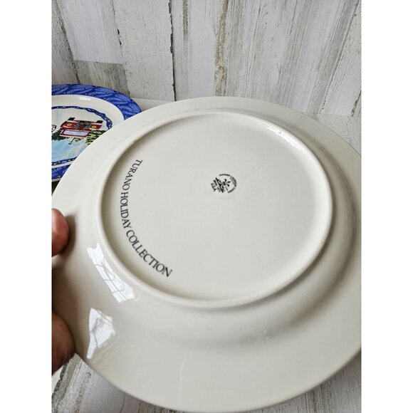 Homer Laughlin turano toy store kids 12-in dinner plate Xmas unique green - Picture 6 of 6